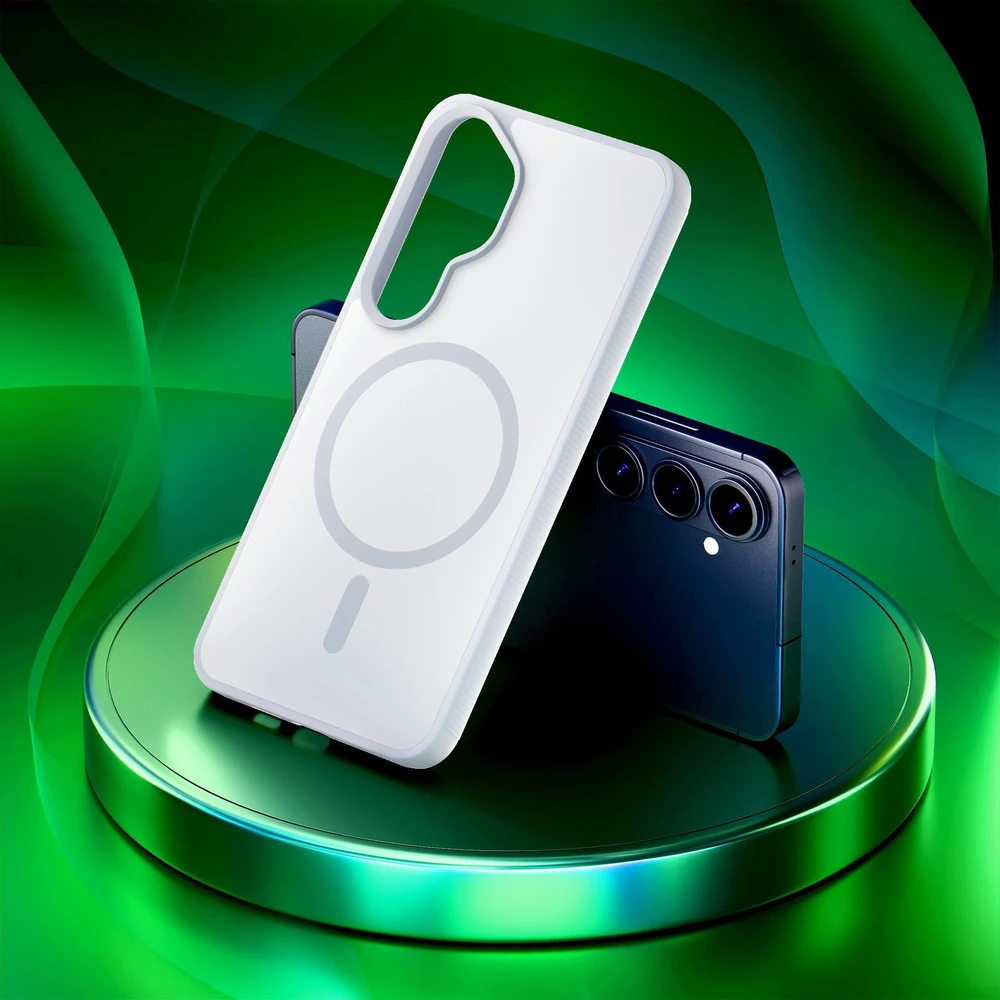 Dėklas 3MK Smoke MagCase do Samsung Galaxy S26 balta