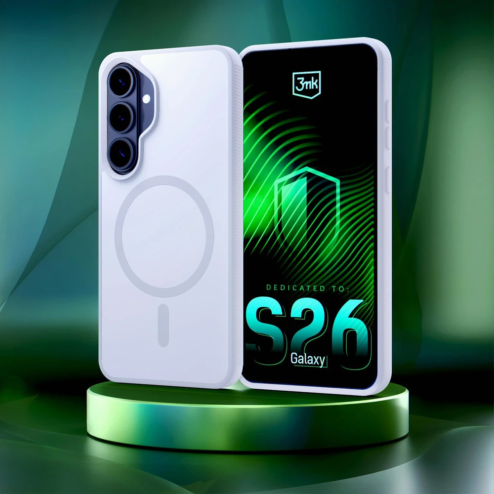 Dėklas 3MK Smoke MagCase do Samsung Galaxy S26 balta