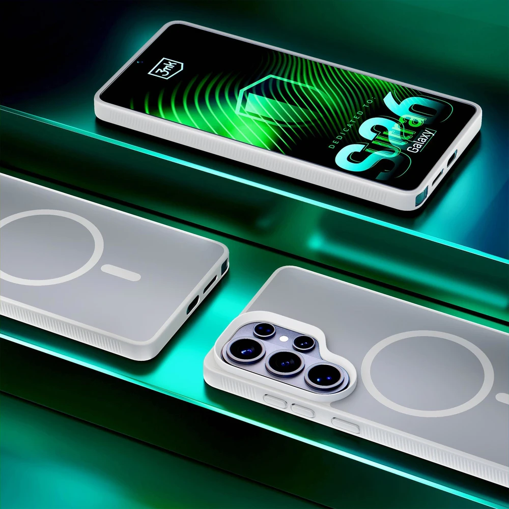 Dėklas 3MK Smoke MagCase do Samsung Galaxy S26 Ultra balta