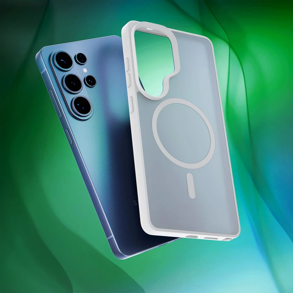 Dėklas 3MK Smoke MagCase do Samsung Galaxy S26 Ultra balta