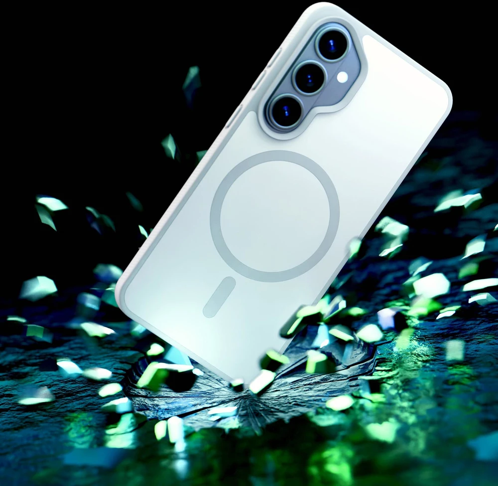 Dėklas 3MK Smoke MagCase do Samsung Galaxy S26+ balta