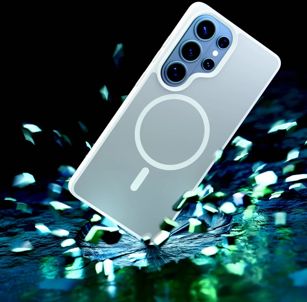 Dėklas 3MK Smoke MagCase do Samsung Galaxy S26 Ultra balta