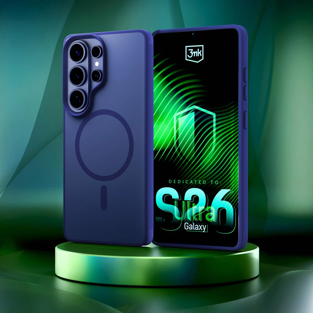 Dėklas Samsung Galaxy S26 Ultra - 3mk Smoke MagCase Mėlyna