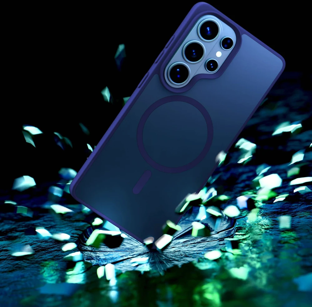Dėklas Samsung Galaxy S26 Ultra - 3mk Smoke MagCase Mėlyna