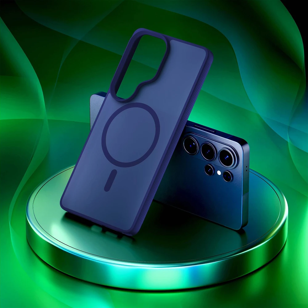 Dėklas Samsung Galaxy S26 Ultra - 3mk Smoke MagCase Mėlyna