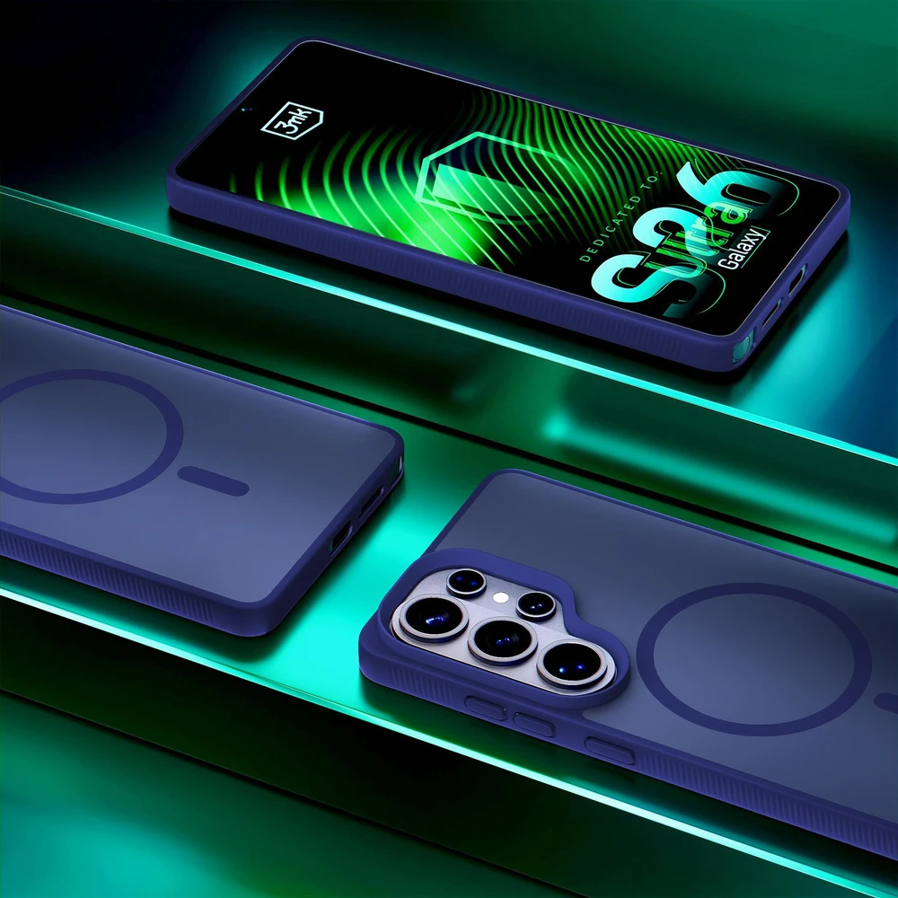 Dėklas Samsung Galaxy S26 Ultra - 3mk Smoke MagCase Mėlyna