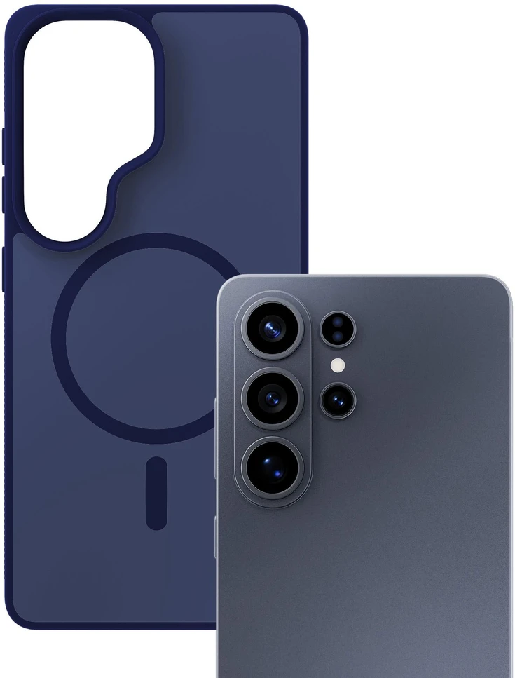 Dėklas Samsung Galaxy S26 Ultra - 3mk Smoke MagCase Mėlyna
