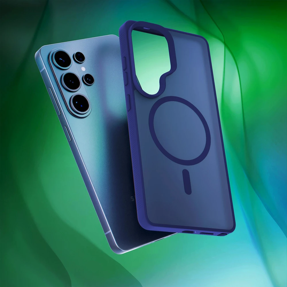 Dėklas Samsung Galaxy S26 Ultra - 3mk Smoke MagCase Mėlyna