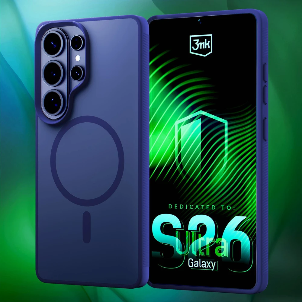 Dėklas Samsung Galaxy S26 Ultra - 3mk Smoke MagCase Mėlyna