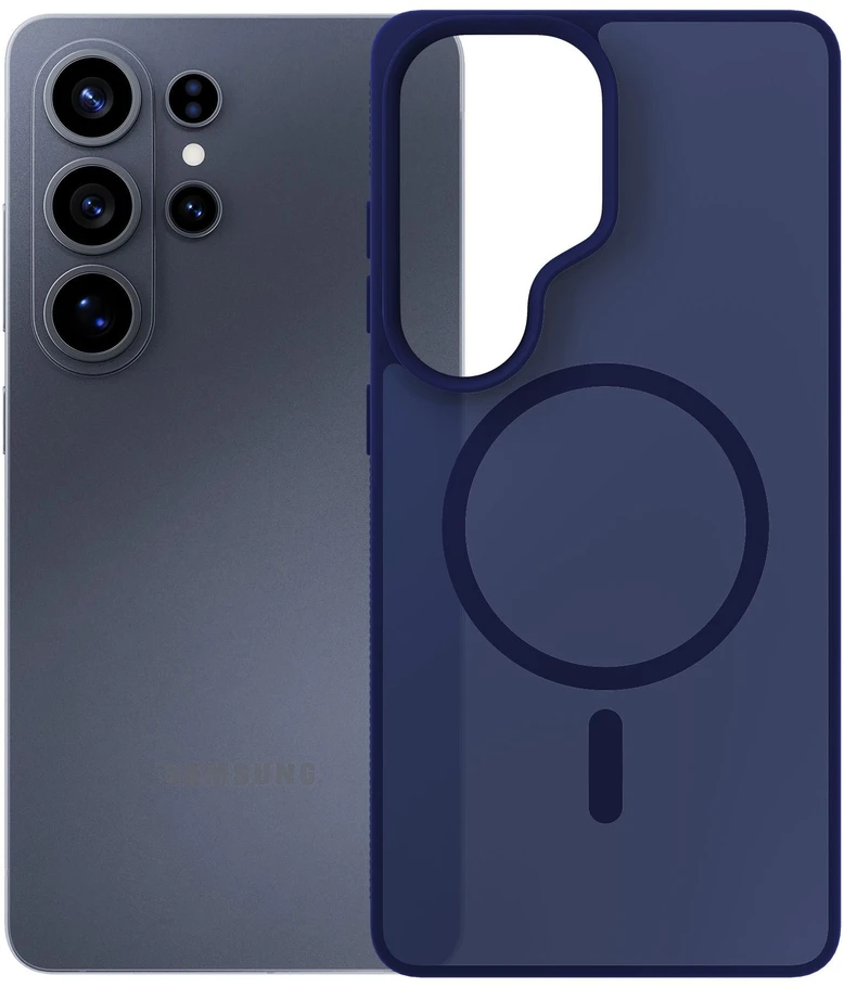 Dėklas Samsung Galaxy S26 Ultra - 3mk Smoke MagCase Mėlyna