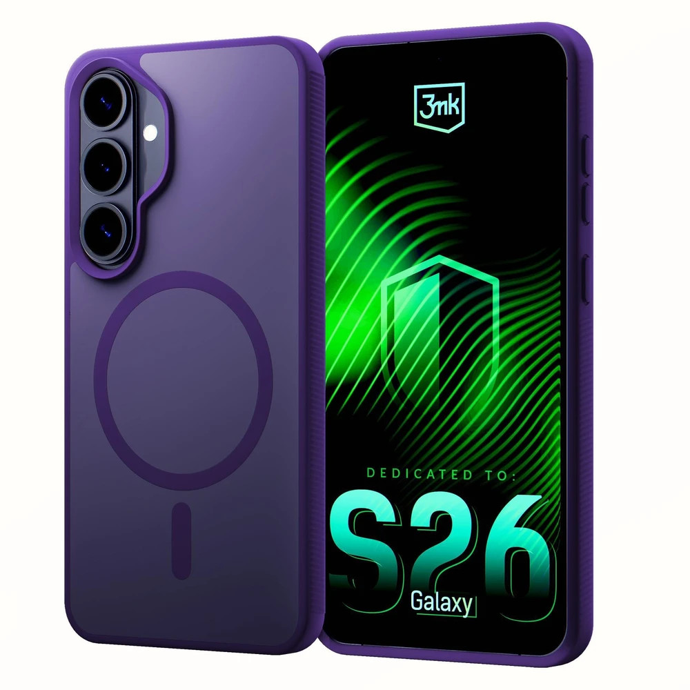 Telefono dėklas suderinamas su MagSafe, violetinės spalvos 3mk Smoke MagCase