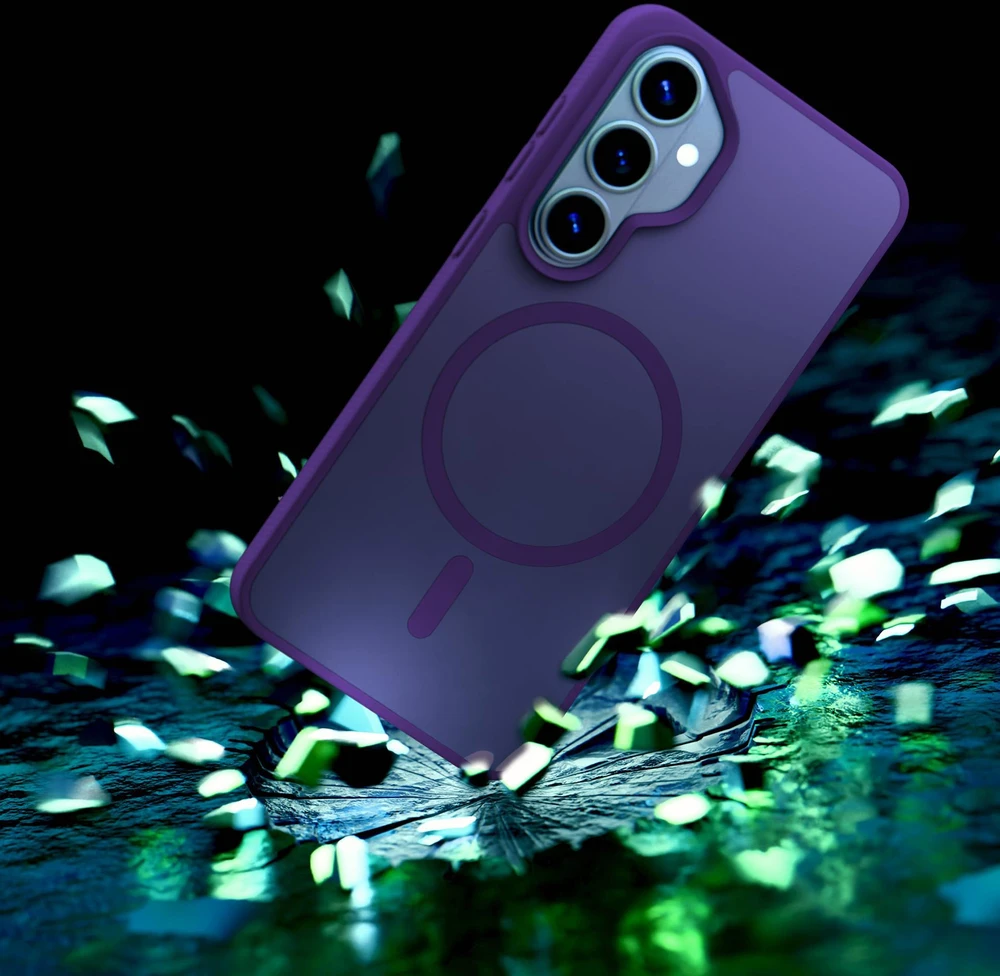 Telefono dėklas suderinamas su MagSafe, violetinės spalvos 3mk Smoke MagCase