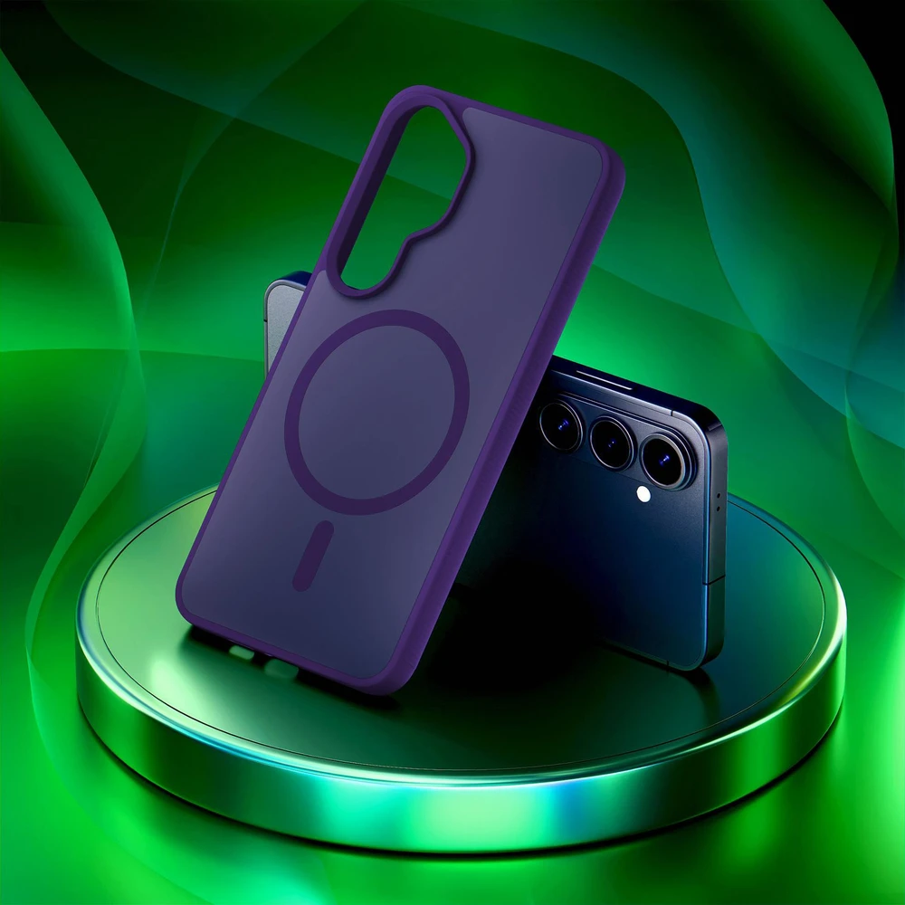Dėklas 3MK Smoke MagCase do Samsung Galaxy S26+ violetinė