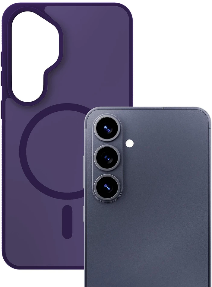 Telefono dėklas suderinamas su MagSafe, violetinės spalvos 3mk Smoke MagCase