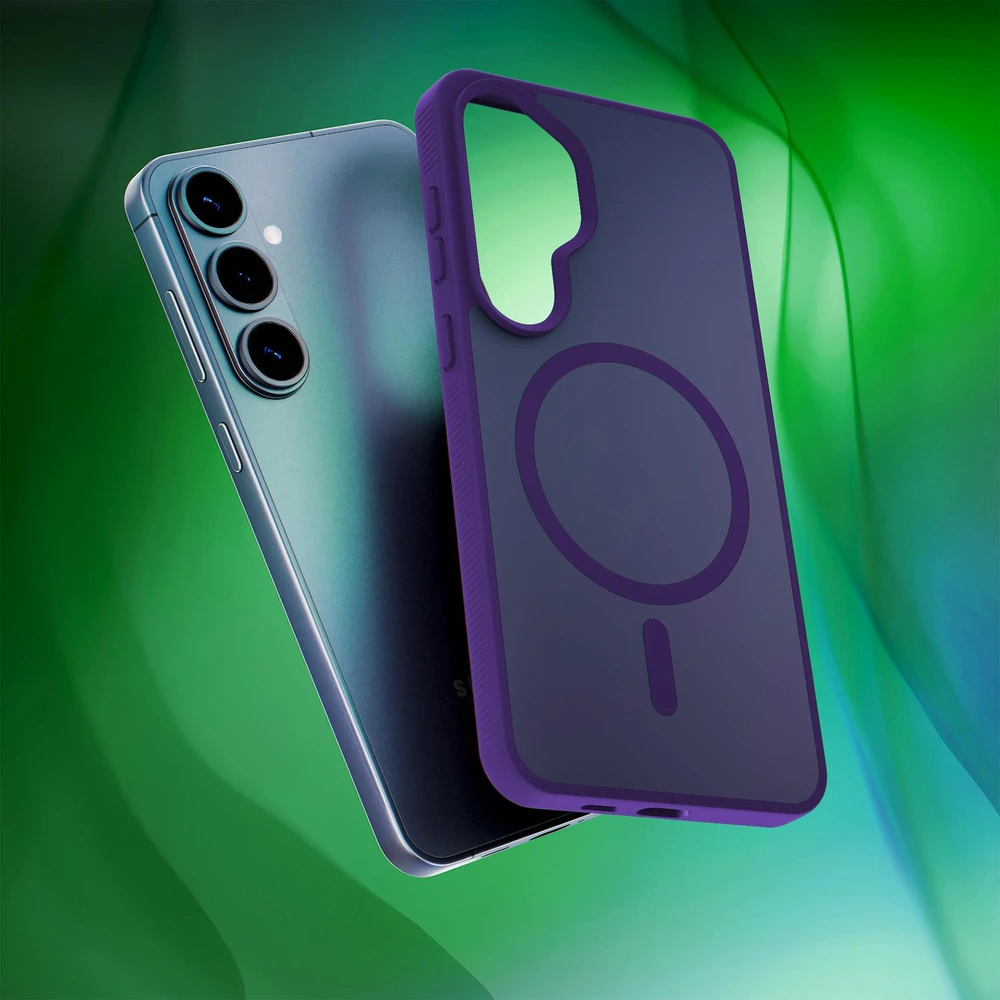 Dėklas 3MK Smoke MagCase do Samsung Galaxy S26+ violetinė