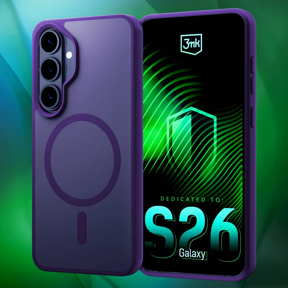 Dėklas 3MK Smoke MagCase do Samsung Galaxy S26+ violetinė