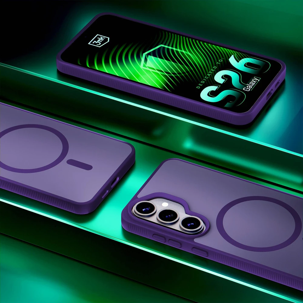 Dėklas 3MK Smoke MagCase do Samsung Galaxy S26+ violetinė