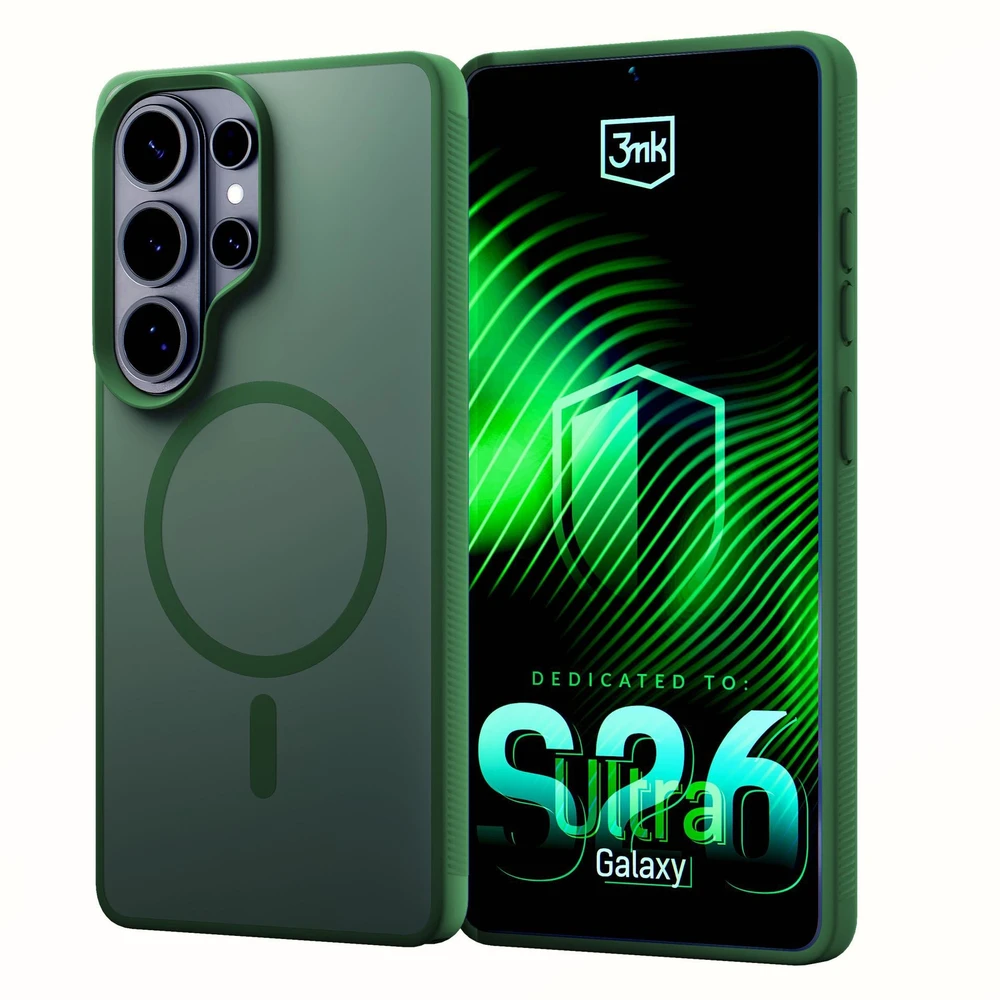 Dėklas 3mk Smoke MagCase na Samsung Galaxy S26 Ultra - žalia