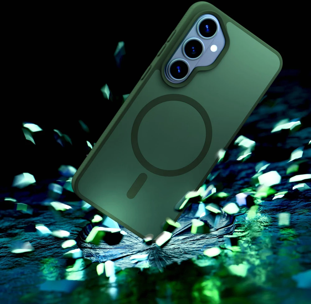 Dėklas 3MK Smoke MagCase do Samsung Galaxy S26+ žalia