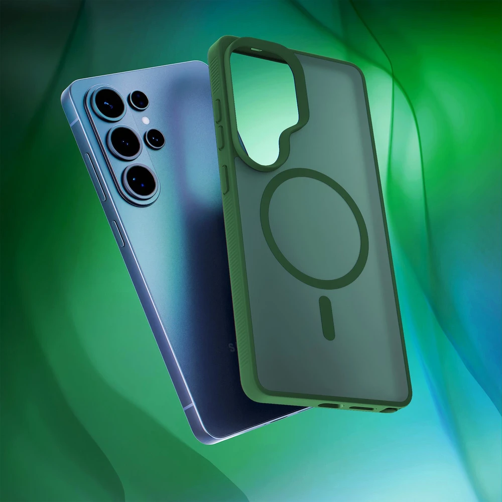 Dėklas 3mk Smoke MagCase na Samsung Galaxy S26 Ultra - žalia
