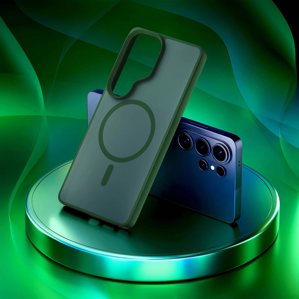 Dėklas 3mk Smoke MagCase na Samsung Galaxy S26 Ultra - žalia