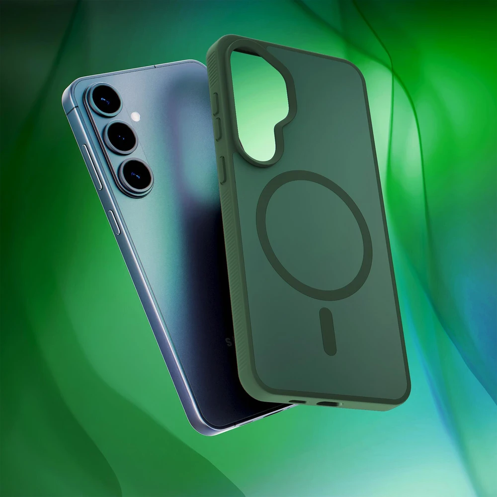 Dėklas 3MK Smoke MagCase do Samsung Galaxy S26 žalia