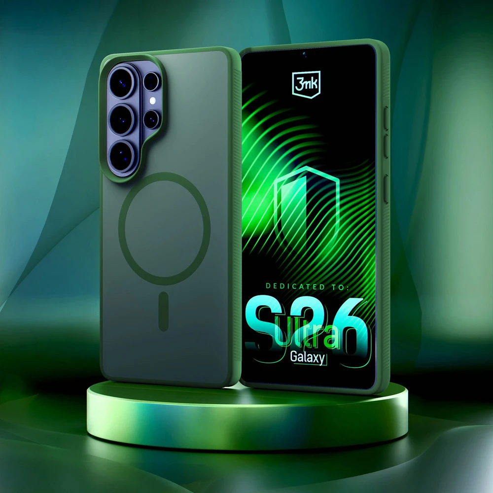 Dėklas 3mk Smoke MagCase na Samsung Galaxy S26 Ultra - žalia
