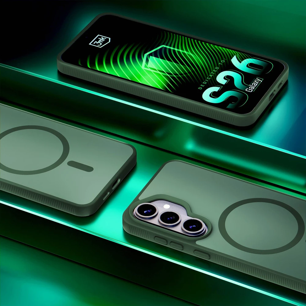 Dėklas 3MK Smoke MagCase do Samsung Galaxy S26 žalia