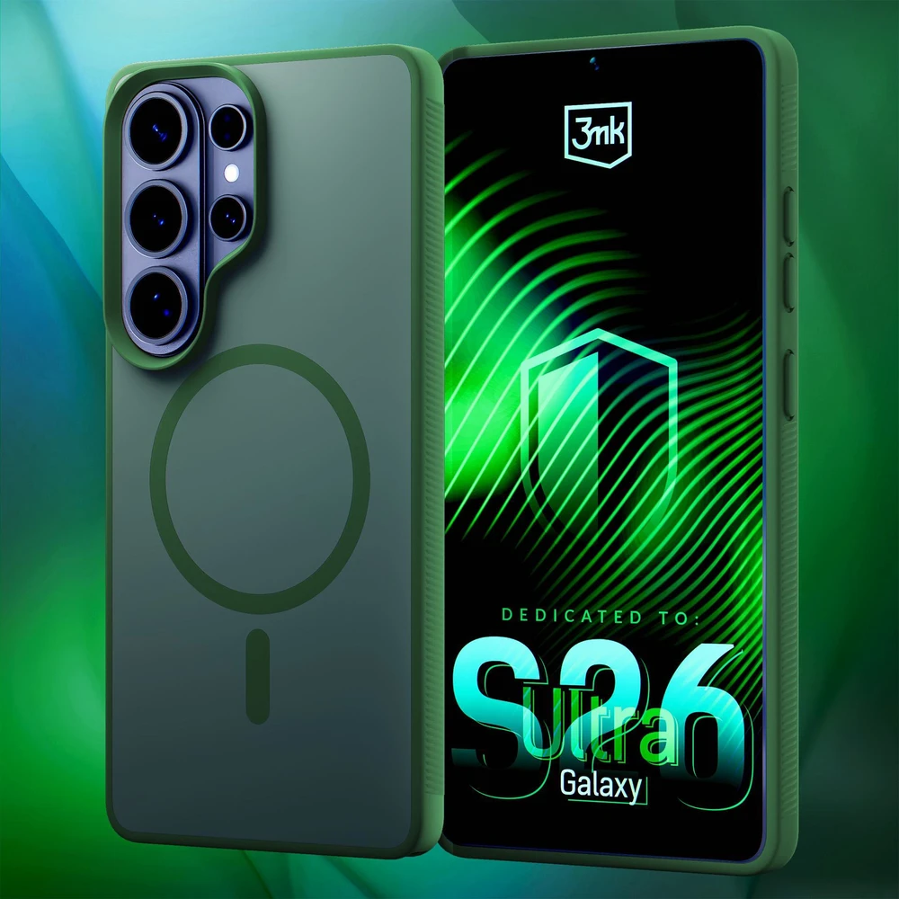 Dėklas 3mk Smoke MagCase na Samsung Galaxy S26 Ultra - žalia