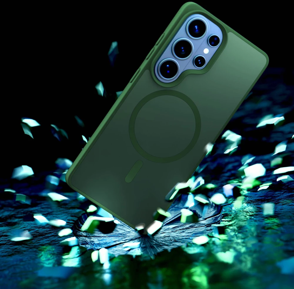 Dėklas 3mk Smoke MagCase na Samsung Galaxy S26 Ultra - žalia