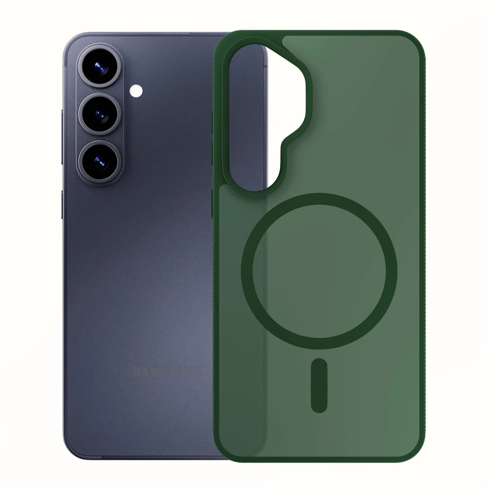 Dėklas 3MK Smoke MagCase do Samsung Galaxy S26 žalia