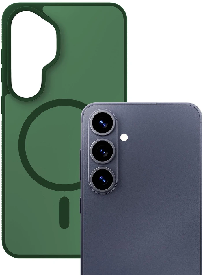 Dėklas 3MK Smoke MagCase do Samsung Galaxy S26 žalia