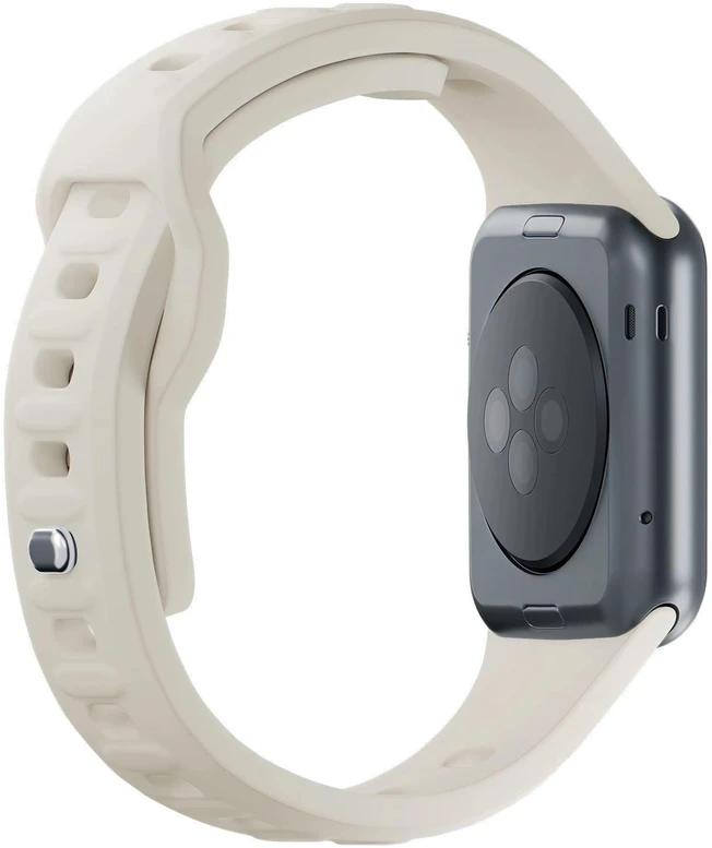 3MK silikoninis laikrodžio dirželis, smėlio spalvos, skirtas „Apple Watch 42/44/45/49 mm“