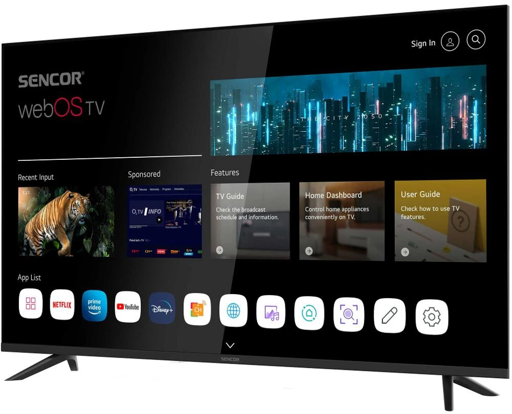 Televizorius SLE 43US804B WEBOS UHD TV SENCOR