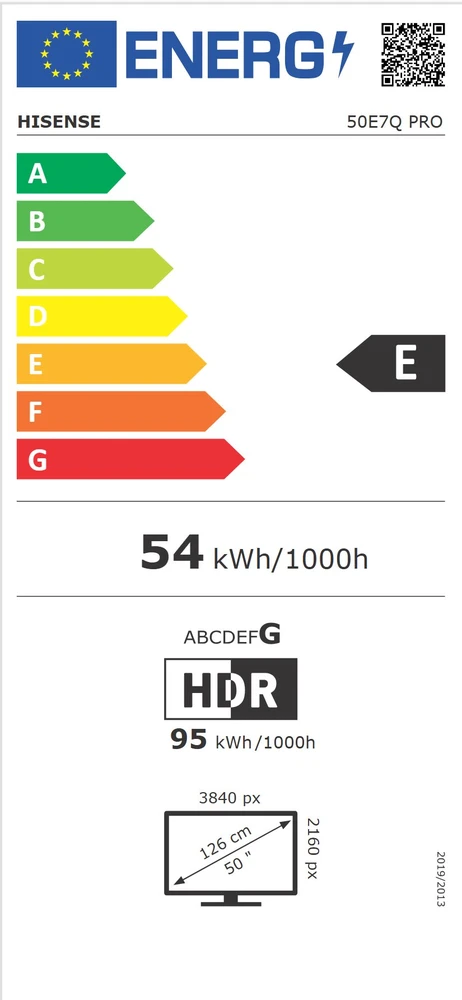 Televizorius HISENSE 50E7Q PRO 50" QLED 4K VidaaOS 144Hz Dolby Atmos