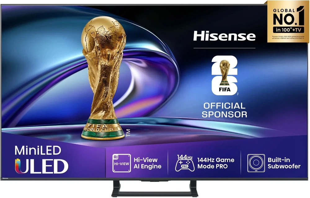 Televizorius Hisense 65E8Q 165.1 cm (65") 4K Ultra HD Smart TV Wi-Fi Juodas, Pilkas 600 cd/m²