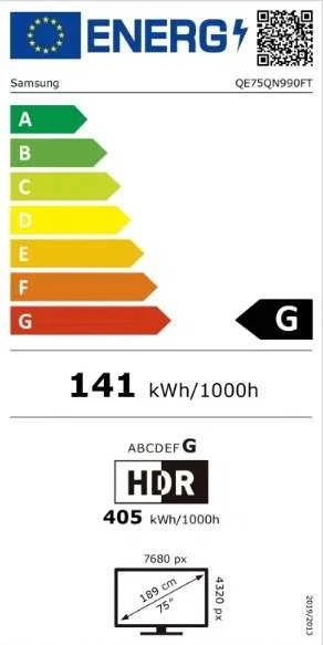 Televizorius Samsung 8K QE75QN990FTXXH Mini LED 2025m modelis
