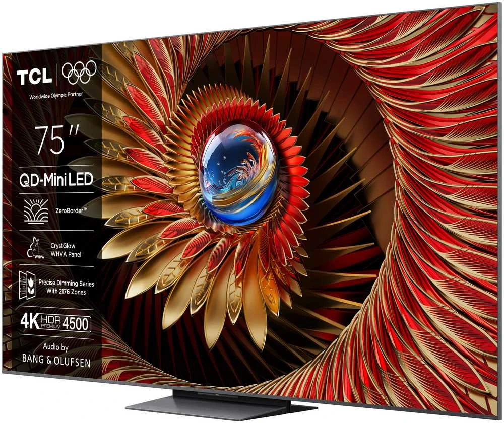 Televizorius TCL 75C8K TV 190.5 cm (75") 4K Ultra HD Smart TV Wi-Fi 4500 cd/m² Juodas