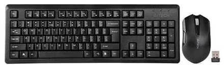Klaviatūra ir pelė A4Tech 4200N Bezprzewodowy Optyczna V-Track QWERTY CZ/US Juodas