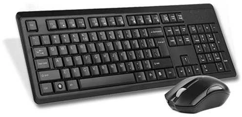 Klaviatūra ir pelė A4Tech 4200N Bezprzewodowy Optyczna V-Track QWERTY CZ/US Juodas