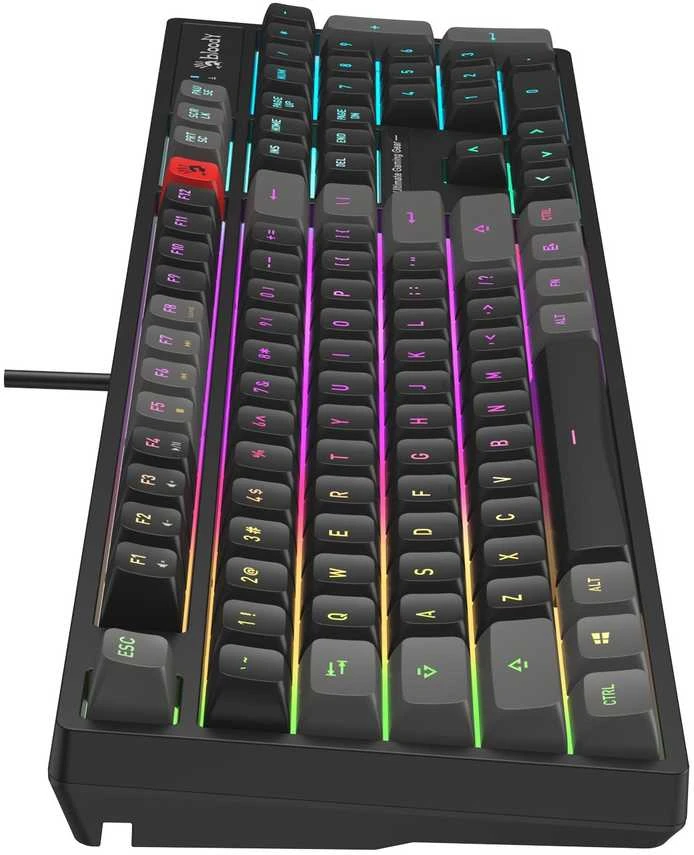 Nezatříděno A4tech Bloody B230N, su pašvietimu herní klaviatūra, USB, CZ, juoda