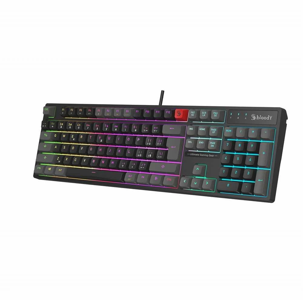 Nezatříděno A4tech Bloody B230N, su pašvietimu herní klaviatūra, USB, CZ, juoda
