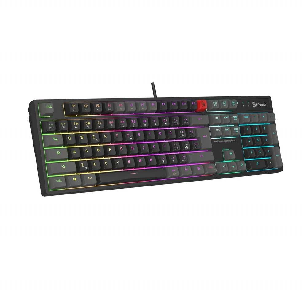 Nezatříděno A4tech Bloody B230N, su pašvietimu herní klaviatūra, USB, CZ, juoda
