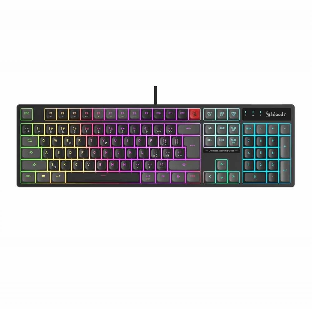 Nezatříděno A4tech Bloody B230N, su pašvietimu herní klaviatūra, USB, CZ, juoda