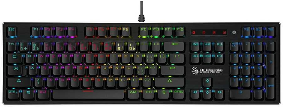 Mechaninė klaviatūra A4Tech Bloody B802R RGB (LK Blue Switch)
