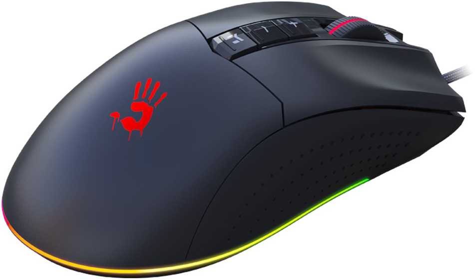 A4tech Bloody Esport ES9 Plus, su pašvietimu herní pelė, 10000 DPI, USB, juoda