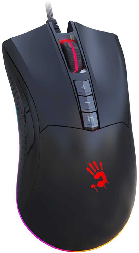 A4tech Bloody Esport ES9 Plus, su pašvietimu herní pelė, 10000 DPI, USB, juoda