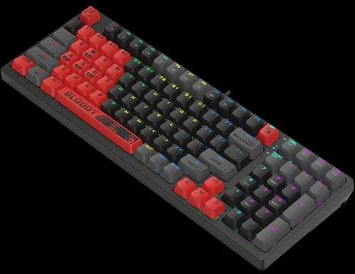 Klaviatūra žaidimams A4Tech Bloody S98 Sports BLMS Raudona Plus su laidu mechaninė su pašvietimu juoda