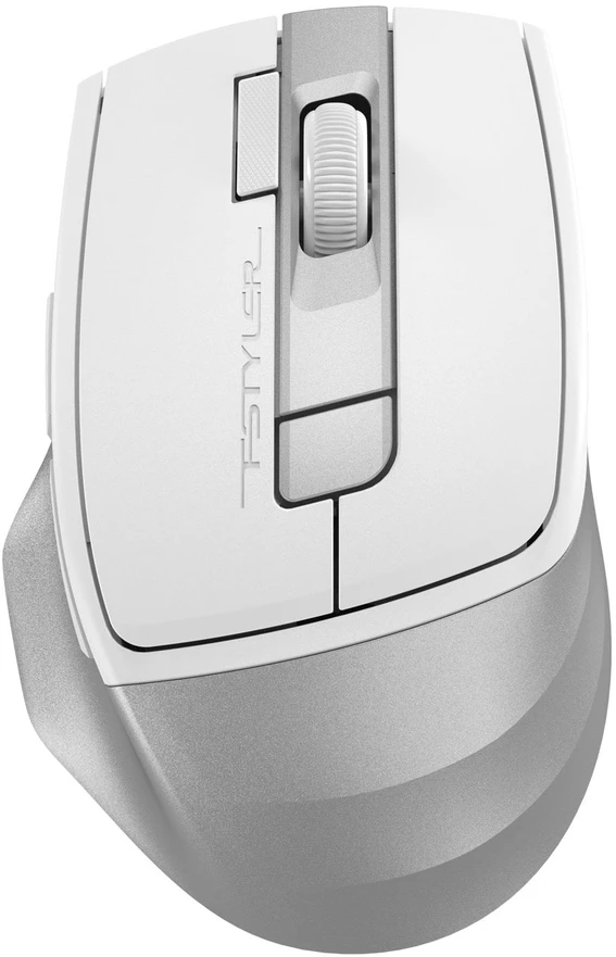 Pelė A4Tech FB45CS Air2 FStyler, belaidė tyli biuro pelė, BT+2.4GHz, balta
