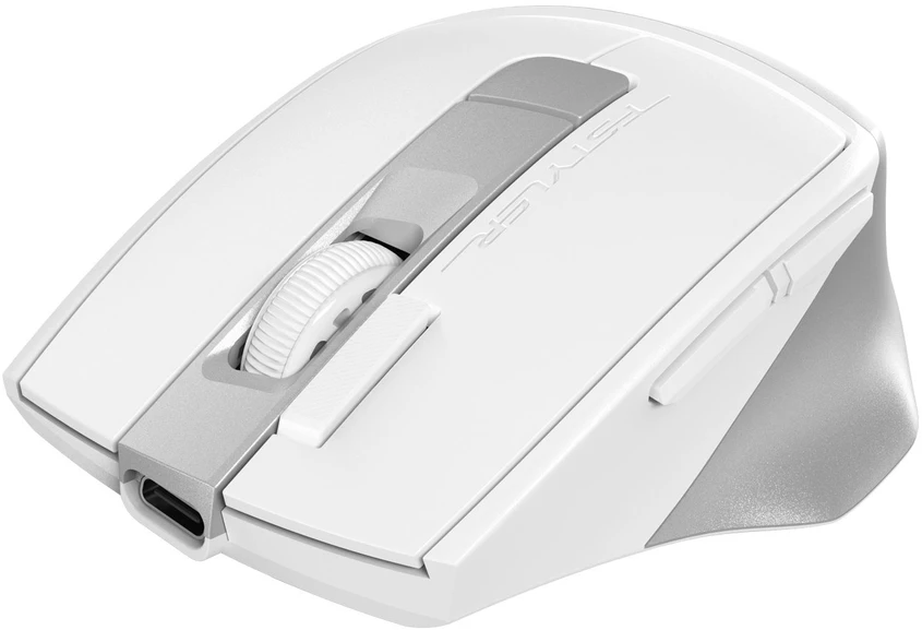 Pelė A4Tech FB45CS Air2 FStyler, belaidė tyli biuro pelė, BT+2.4GHz, balta